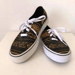 Vans Gold Black Metallic Flash Sneakers W 7.5 M 6